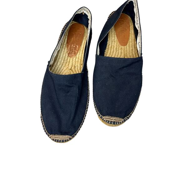 Viscata espadrille flats size 44 navy Canvas Slip on - Picture 1 of 9